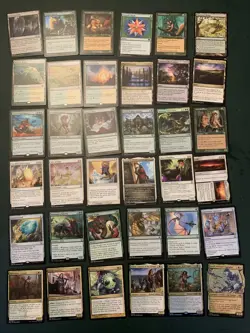 Mtg White/green Small Bundle - Dual Lands, Selesnya Charm, Chatterstorm Etc - Image 1