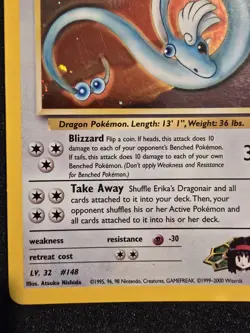 Pokemon TCG Erika's Dragonair Gym Heroes 4/132 Holo Unlimited Rare - Image 5