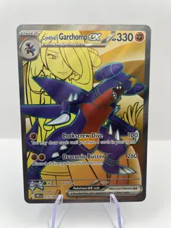 Pokemon TCG Cynthia's Garchomp EX 215/182 Destined Rivals Ultra Rare - Image 1