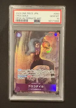 PSA 10 MINT JAPANESE ONE PIECE 2023 CROCODILE OP04-060 ALTERNATE ART - Image 1