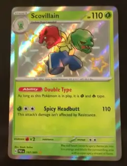 🍃 Pokemon PAF Scarlet Violet Paldean Fates Shiny Scovillain 107 card Shiny Rare - Image 1