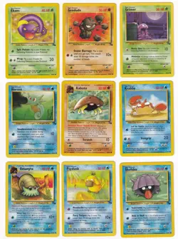 Pokemon Fossil COMPLETE SET Common Vintage WOTC 16 Card Lot MP-NM - Image 2