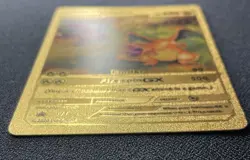 Charmander, Charmeleon, Charizard GX Gold Foil Vinyl Art Collector Card MP/DMG - Image 2