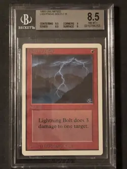 Lightning Bolt MTG Unlimited BGS 8.5 - Image 1