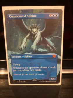 MTG Consecrated Sphinx - NM Reg. Rare Borderless Art - 2x2 345 - Image 1