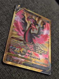 Galarian Moltres V Secret Rare Gold 183/172 Swsh09: Brilliant Stars Pokemon Card - Image 2