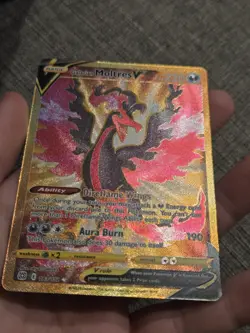 Galarian Moltres V Secret Rare Gold 183/172 Swsh09: Brilliant Stars Pokemon Card - Image 5