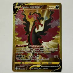 Galarian Moltres V Secret Rare Gold 183/172 Swsh09: Brilliant Stars Pokemon Card - Image 1