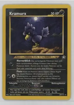 Murkrow German Pokemon Neo Genesis #24 2000 - Image 1