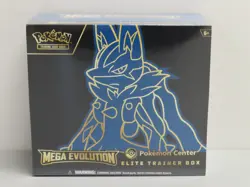 2025 Pokemon Mega Evolution Pokemon Center Sealed Lucario ETB Elite Trainer Box - Image 1
