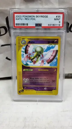 2003 XATU REVERSE HOLO FOIL SKYRIDGE E-READER POKEMON PSA 9 MINT #35/144 - Image 2
