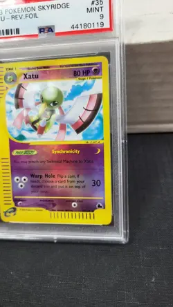 2003 XATU REVERSE HOLO FOIL SKYRIDGE E-READER POKEMON PSA 9 MINT #35/144 - Image 3