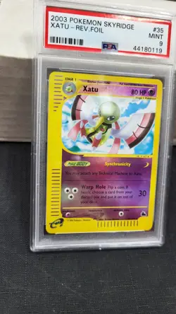 2003 XATU REVERSE HOLO FOIL SKYRIDGE E-READER POKEMON PSA 9 MINT #35/144 - Image 4