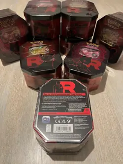 Pokemon TCG Destined Rivals Team Rocket Set of 9 Sealed Tins - Image 3