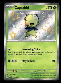 Capsakid (Shiny Rare) 106/091 Pokemon Scarlet & Violet Paldean Fates - Image 1