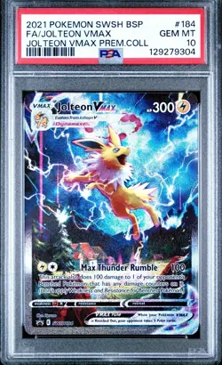 Jolteon Vmax SWSH184 Swsh Black Star Promo Pokemon PSA 10 - Image 1