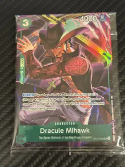 Dracule Mihawk ST12-003 Illustration Box Vol 4 NM English One Piece Promo Sealed - Image 1