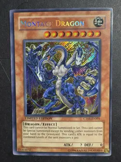 Yugioh Montage Dragon CT05-ENS01 Secret Rare Limited Edition - Near Mint NM - Image 1