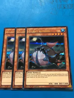 YUGIOH 3x Ultra Rare Silent Angler DUSA-EN002 1st Edition - Image 1