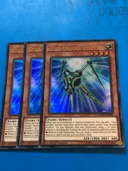 YUGIOH 3x Ultra Rare Star Seraph Scepter DUPO-EN060 1st Edition - Image 1