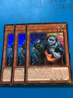 YUGIOH 3x Ultra Rare Uni-Zombie BLRR-EN074 1st Edition - Image 1