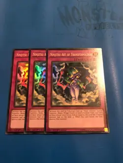 YUGIOH 3x Super Rare Ninjitsu Art Of Transformation SHVA-EN028 1st Edition - Image 1
