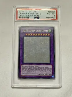 Yu-Gi-Oh Dragon Knight Draco-Equiste Ghost Rare DREV-EN038 PSA 8 Unlimited - Image 1