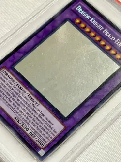 Yu-Gi-Oh Dragon Knight Draco-Equiste Ghost Rare DREV-EN038 PSA 8 Unlimited - Image 3