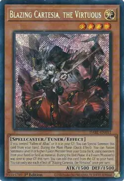 Yugioh! LP Blazing Cartesia, the Virtuous - DABL-EN011 - Secret Rare - 1st Editi - Image 1