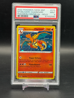 PSA 9 MINT Special Delivery Charizard Pokemon Center UK Holo SWSH075 - Image 1