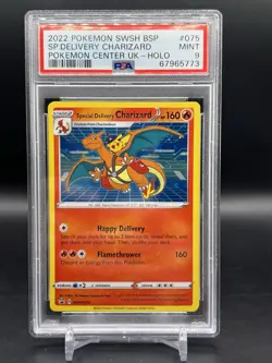 PSA 9 Special Delivery Charizard Holo Black Star Promo SWSH075 Pokemon Center UK - Image 1