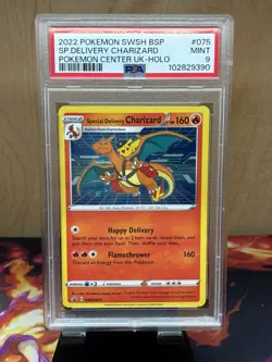 Pokemon PSA 9 Mint SWSH Promo Holo Special Delivery Charizard SWSH075 - Image 1