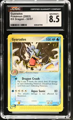 CGC 8.5 Gyarados 2003 EX Dragon 32/97 Pokemon Card - Image 1