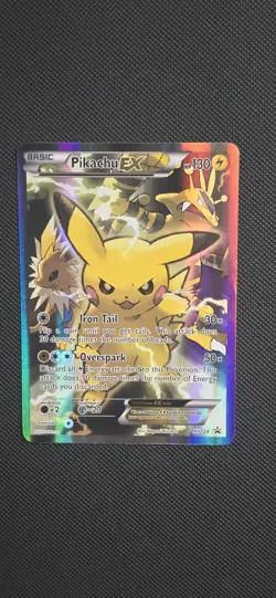 Pokemon TCG Pikachu EX XY124 Holo Promo Card - Image 1