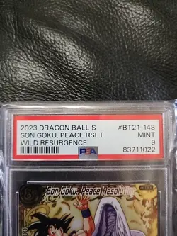 Dragon Ball Super Card Game Son Goku, Peace Resolution (God Rare) Wild PSA 9 - Image 2