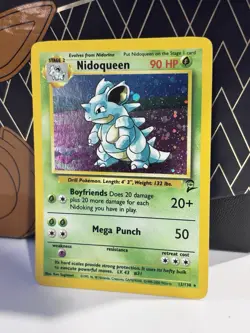 Pokemon TCG Nidoqueen Base Set 2 Holo Unlimited Rare Card 12/130 NM/LP Condition - Image 1