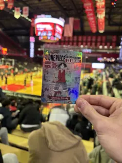 One Piece Monkey D. Luffy US Voyage College Basketball Promo Card Rutgers SEALED - Image 1