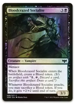 MTG Innistrad Crimson Vow Bloodcrazed Socialite Foil 096/277 Magic the Gathering - Image 1