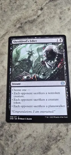 Sheoldred's Edict Phyrexia: All Will Be One Regular Instant Uncommon MTG NM - Image 1