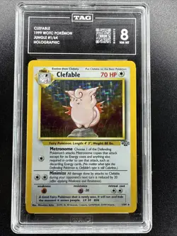 Pokemon TCG Clefable Jungle 1/64 Holo Unlimited Holo Rare TAG 8 - Image 1
