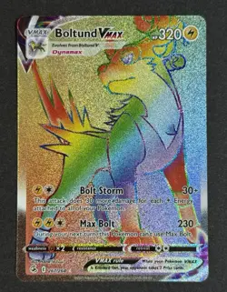 Boltund VMAX 267/264 Fusion Strike Secret Rare Rainbow Pokemon TCG NM/MINT - Image 1