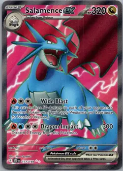 Salamence ex 177/159 Ultra Rare Journey Together Pokemon Near Mint - Image 1
