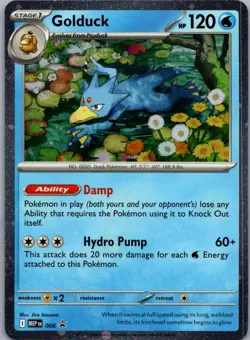 Golduck 008 Promo Mega Evolutions Pokemon Near Mint - Image 1