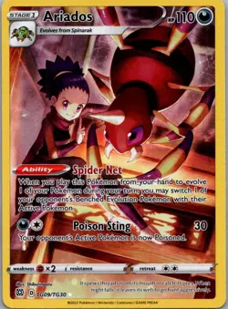 Ariados TG09/TG30 Holo Brilliant Stars Trainer Gallery Pokemon NM - Image 1