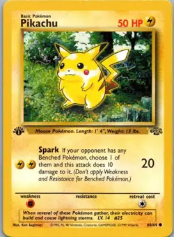 Pikachu 60/64 Common Jungle 1st Ed Pokemon Lightly Played - Image 1