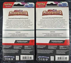 (Set of 2) Pokemon Paldea Evolved Checklane Blister Booster Packs - Sealed - Image 2