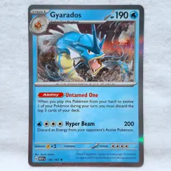 Gyarados 130/165 Sv: Scarlet & Violet 151 Rare Holo Pokemon TCG - Image 1