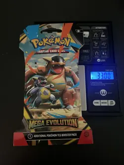 (VERY HEAVY) 33.00g Pokemon TCG Mega Evolution Sleeved Booster Pack (SEALED)✅ - Image 1