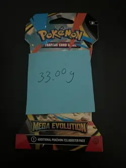 (VERY HEAVY) 33.00g Pokemon TCG Mega Evolution Sleeved Booster Pack (SEALED)✅ - Image 3