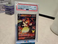 2021 POKEMON SWSH PROMO CELEBRATIONS COLLECTION LANCE'S CHARIZARD V PSA 9 - Image 1